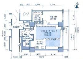 シティコート目黒 4-513 間取り図