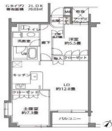 カスタリア八雲 201 間取り図