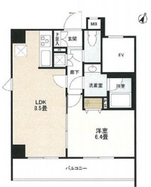 ガリシア日本橋水天宮 6階 間取り図