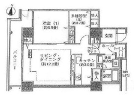 シティコート目黒 4-209 間取り図