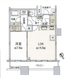 芝浦アイランド グローヴタワー 40階 間取り図