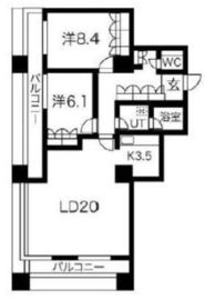 グランパークハイツ 506 間取り図