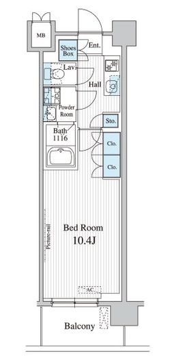 プレノ清澄庭園 517 間取り図