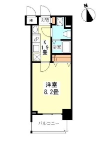 ガーラプレイス新宿御苑 1007 間取り図