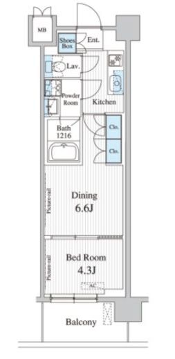プレノ清澄庭園 623 間取り図