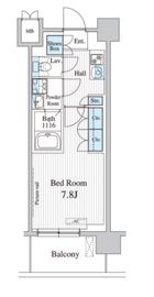 プレノ清澄庭園 302 間取り図