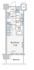 プレノ清澄庭園 210 間取り図