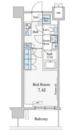プレノ清澄庭園 312 間取り図