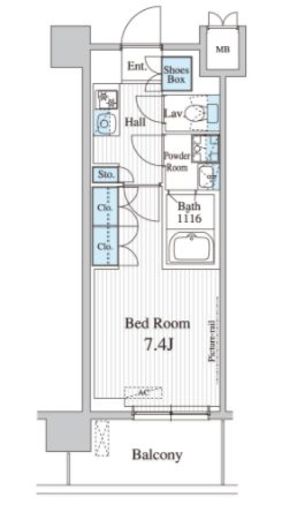 プレノ清澄庭園 612 間取り図