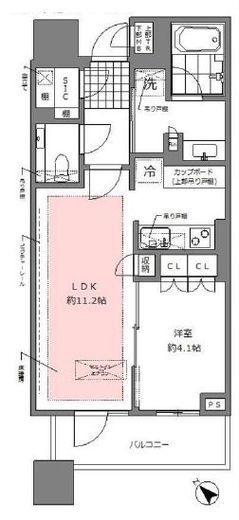 ブリリアタワーズ目黒 16階 間取り図