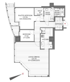 愛宕グリーンヒルズフォレストタワー 1505 間取り図