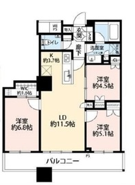 ザ・パークハウス西新宿タワー60 18階 間取り図