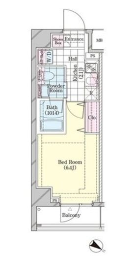 シェル品川戸越 325 間取り図