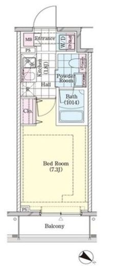 シェル品川戸越 416 間取り図