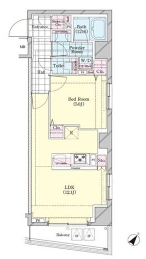 シェル品川戸越 301 間取り図