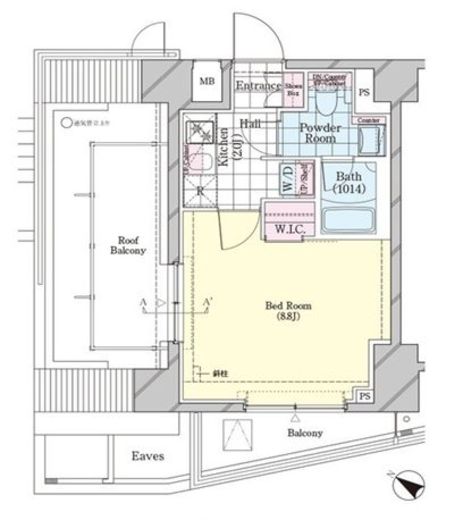 シェル品川戸越 607 間取り図