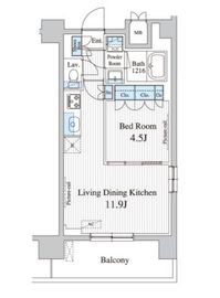 プレノ清澄庭園 712 間取り図