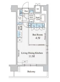 プレノ清澄庭園 712 間取り図