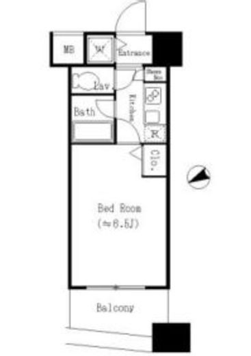 アーバネックス戸越銀座 805 間取り図