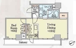 パークキューブ愛宕山タワー 1505 間取り図