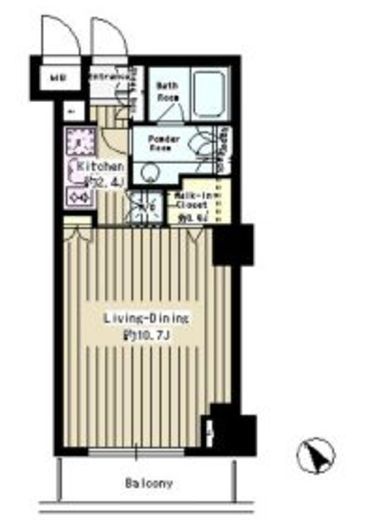 パークルージュ赤坂檜町 509 間取り図