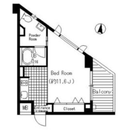 クロスレジデンス三宿 410 間取り図