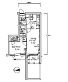 フロンティアレジデンス南麻布 516 間取り図