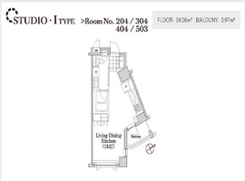 アパートメンツ元麻布内田坂 204 間取り図