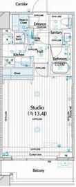 コンシェリア西新宿タワーズウエスト 14階 間取り図