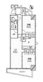 デュオステージ後楽園 403 間取り図