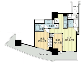 ルミナリータワー池袋 4階 間取り図