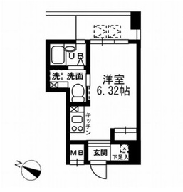 レジディア三越前 1102 間取り図