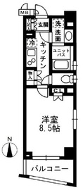 レジディア中落合 A505 間取り図