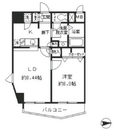 レジディア新中野 801 間取り図