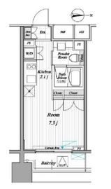 レジディア錦糸町2 609 間取り図