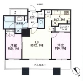 ザ・パークハウス西新宿タワー60 18階 間取り図