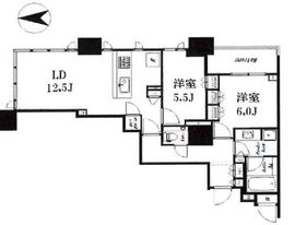 ドゥ・トゥール 25階 間取り図