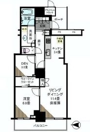 ワールドシティタワーズ アクアタワー 6階 間取り図