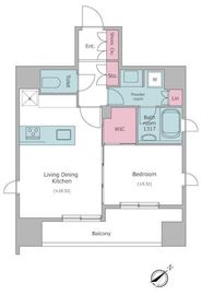 ラクラス浅草蔵前 1103 間取り図