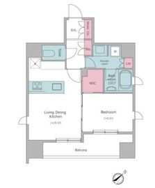 ラクラス浅草蔵前 1303 間取り図