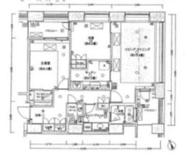 虎ノ門タワーズレジデンス 14階 間取り図