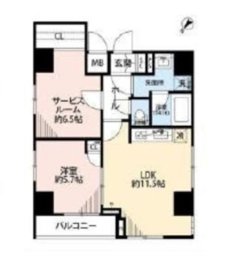 プレール・ドゥーク月島2 3階 間取り図