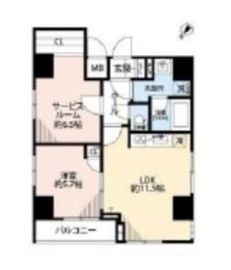 プレール・ドゥーク月島2 8階 間取り図