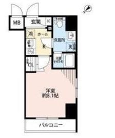 プレール・ドゥーク月島2 6階 間取り図