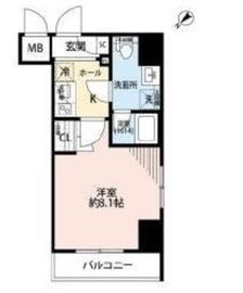 プレール・ドゥーク月島2 6階 間取り図