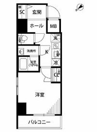 プレール・ドゥーク月島2 6階 間取り図