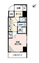 プレール・ドゥーク月島2 504 間取り図