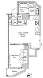 プラウドフラット門前仲町5 308 間取り図