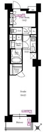 ブリリアイスト三軒茶屋アイビーテラス i327 間取り図