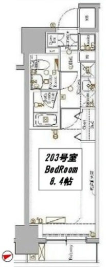 ブレシア銀座イースト 9階 間取り図